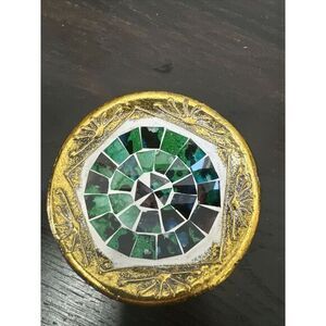 Vintage Dish Plate‎ Tile Round Small Trinket Plate.